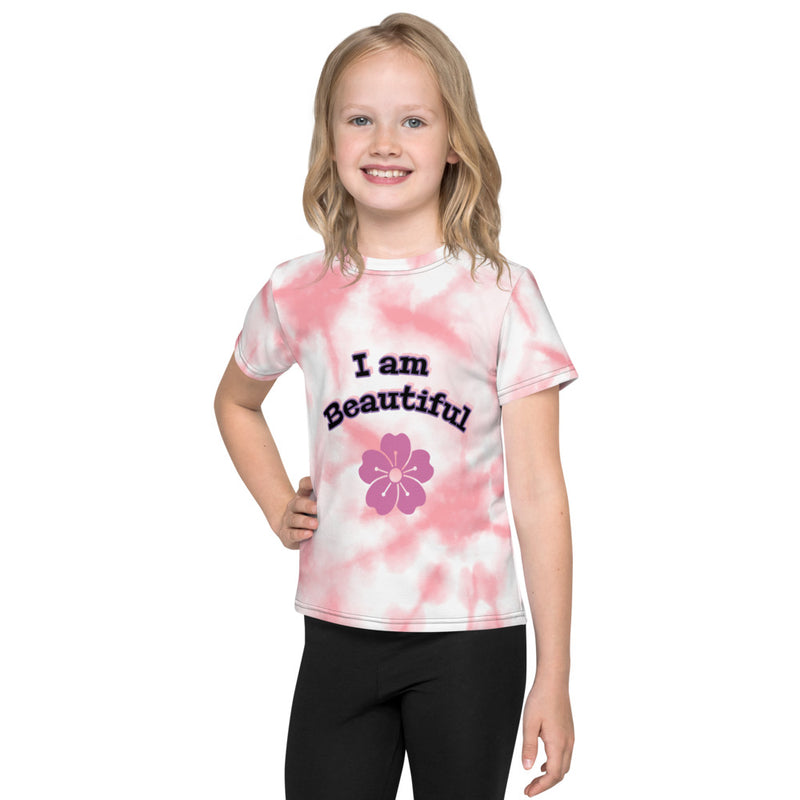 Kids Crew Neck T-Shirt - I am Beautiful