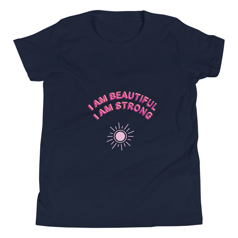 Youth Short Sleeve T-Shirt - I am Beautiful - I am Strong